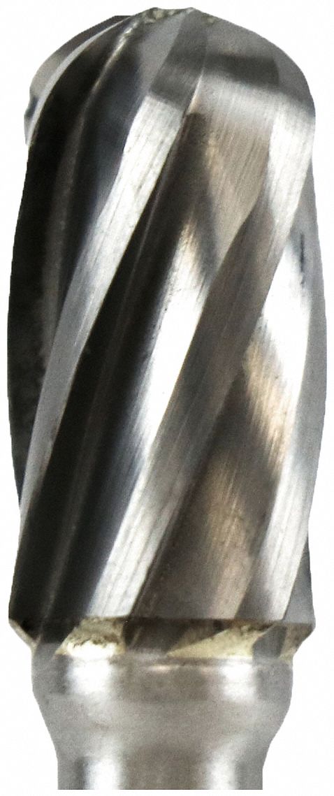 CARBIDE BURR, SC-3AC, DOUBLE CUT, FOR ALUMINUM, NON- FERROUS,3/8 X 3/4IN, BALL NOSE CYLINDER,