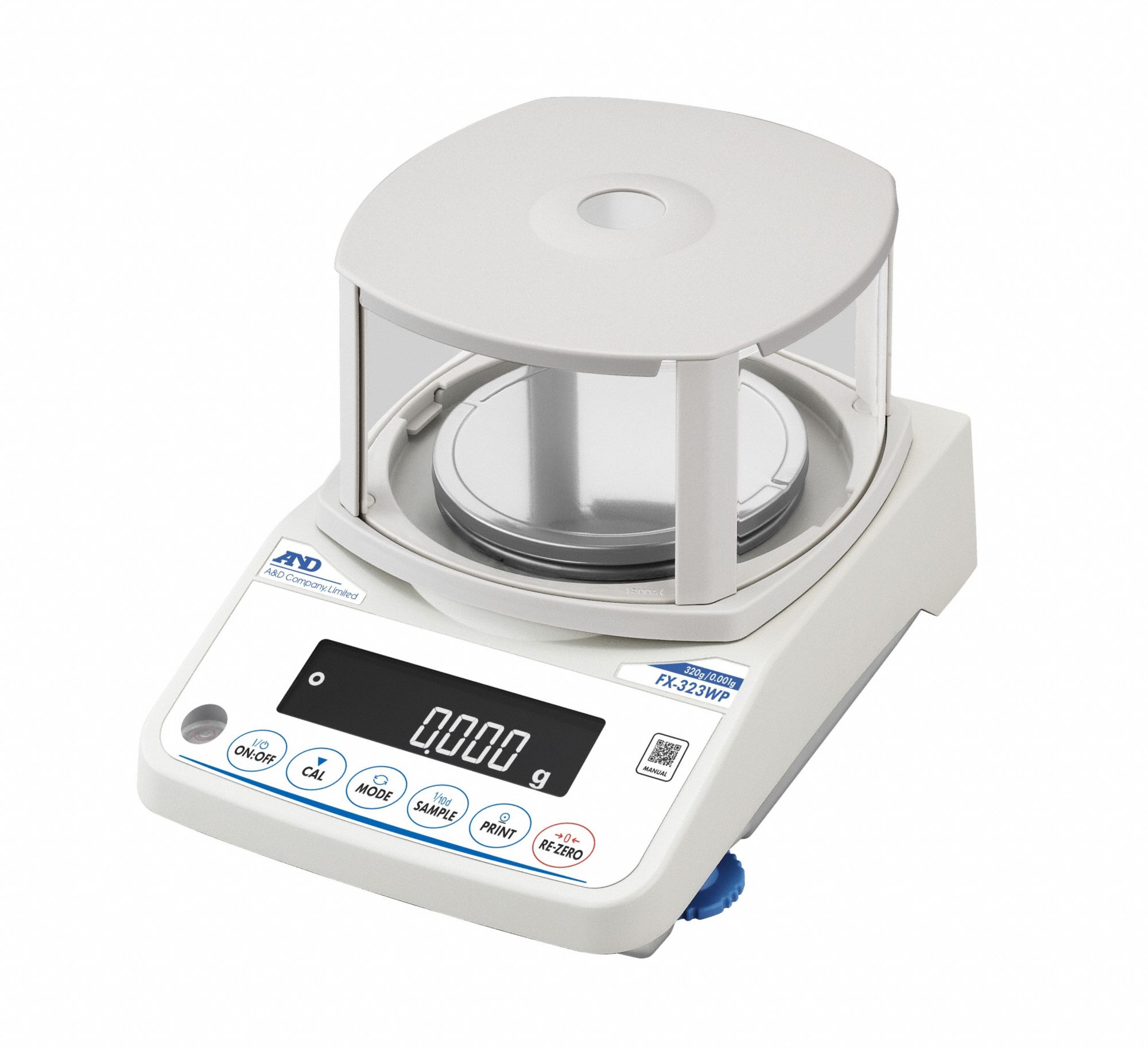 A&D WEIGHING Lab Scale: 320 g Capacity, 0.001 g Readability, 0.001 g Repeatability, ABS (MPN FX-323WP). Key specifications — Brand: A&D WEIGHING; Display Type: LCD.