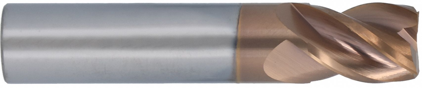 Square End Mill: Carbide, T-Max Coated, 4 Flute, 1" Mill Dia, 1-1/2" LOC, 4" OAL