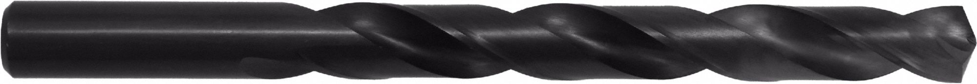 Jobber Length Drill Bit: #1, 135° Split Point, Black Oxide HSS