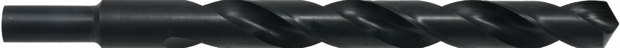 Reduced Shank Drill Bit: 1/2", 118° Point, Black Oxide HSS