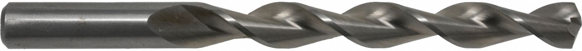 Jobber Length Drill Bit: #10, 135° Split Point, HSS, Parabolic Flute, Fast Spiral