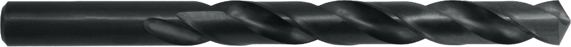 Jobber Length Drill Bit: #61, 118° Point, Black Oxide HSS
