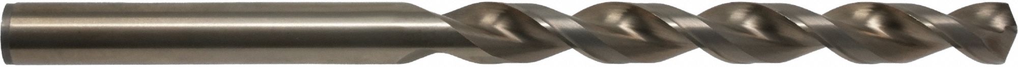 Taper Length Drill Bit: 5/16", 135° Split Point, Straw/Bronze Cobalt, Fast Spiral