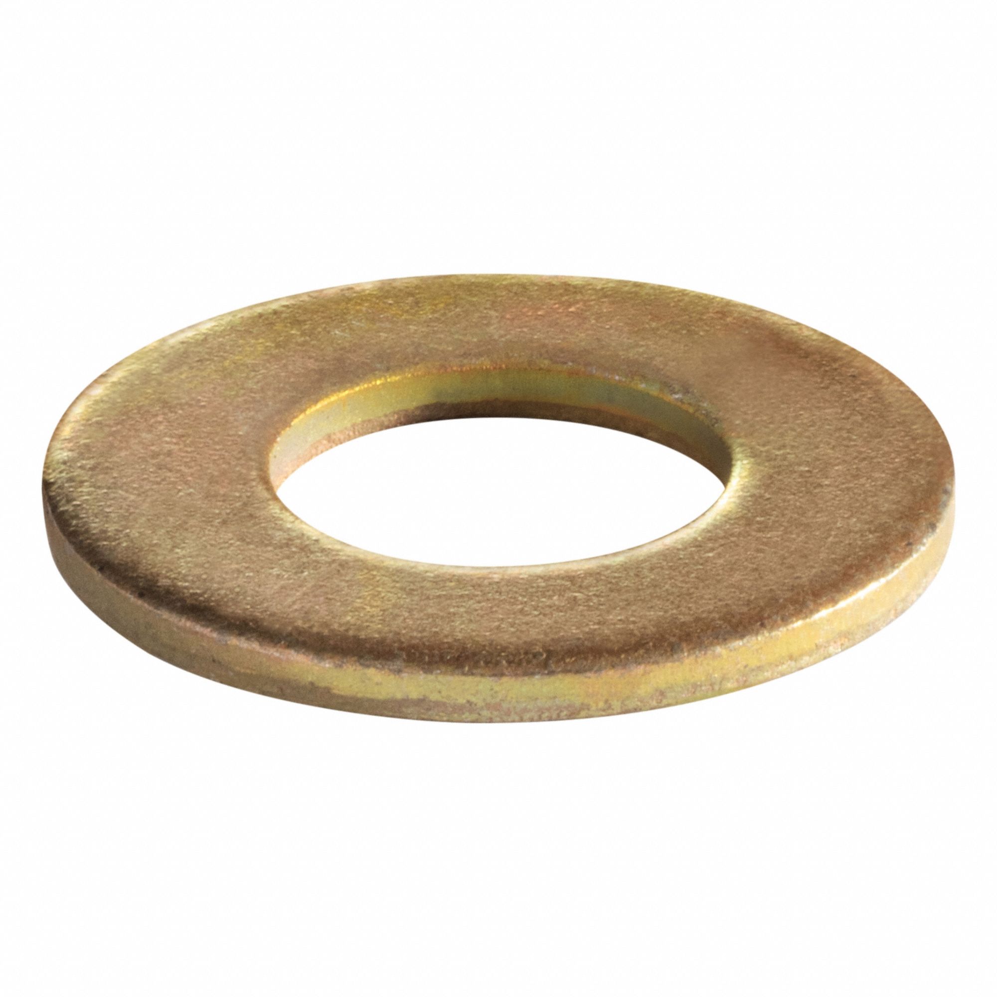 Flat Washer: 1010-1018, Cadmium-Plated, Steel, #10 Screw Sz, 0.203 in In Dia, 7/16 in Out Dia, 50 PK