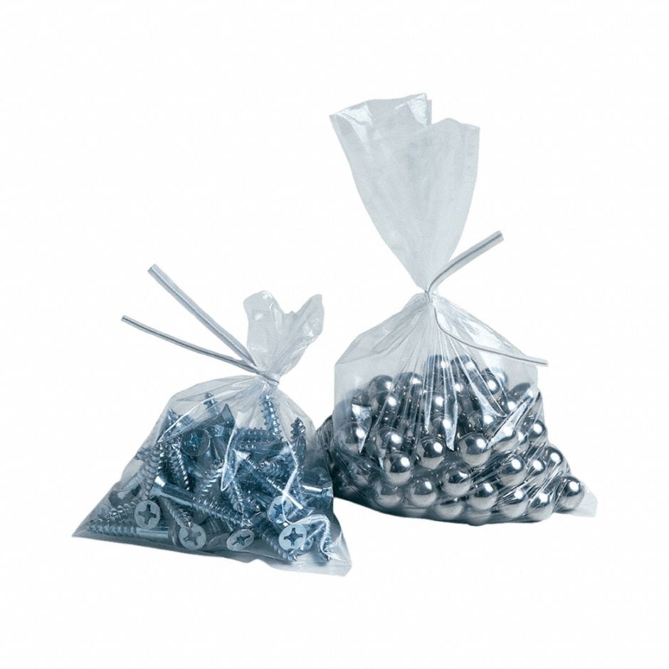 Open Poly Bag: 4 mil Thick, 8 in Wd, 15 in Lg, Clear, Case Pack, 1, 000 PK