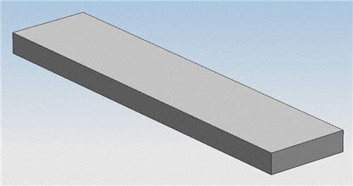 Aluminum Plate: 6061, T651, 6 ft L, 12 in W, 0.25 in T, Mill, 95 BHN Brinell Hardness, ±0.008 in
