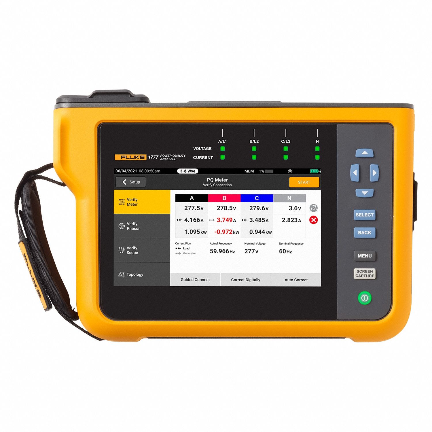 POWER QUALITY LOGGER,LCD SCREEN,32GB