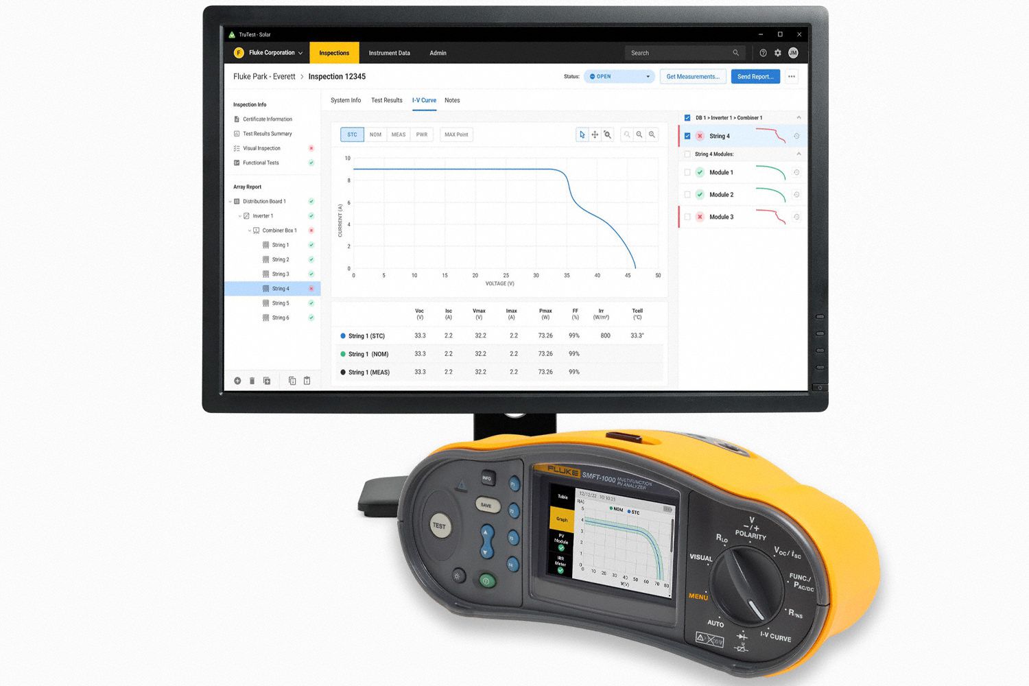 MULTIFUNCTION PV ANALYZER KIT,1000 V,LCD