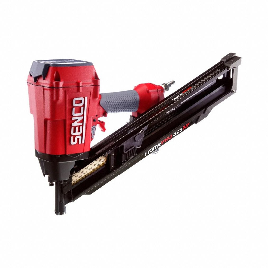 Nail Gun: Framing, 34°, Paper, Combo, For 2 in to 3 1/4 in Nail Lg Range, Strip Collation