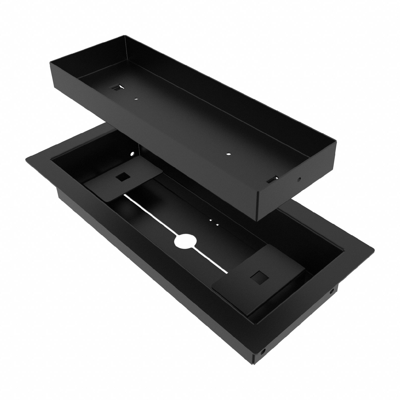 Floor Register: Floor/Wall, 4 in H, 10 in W, Decorative, Powder Coated, Black, Steel Grille, One-Way