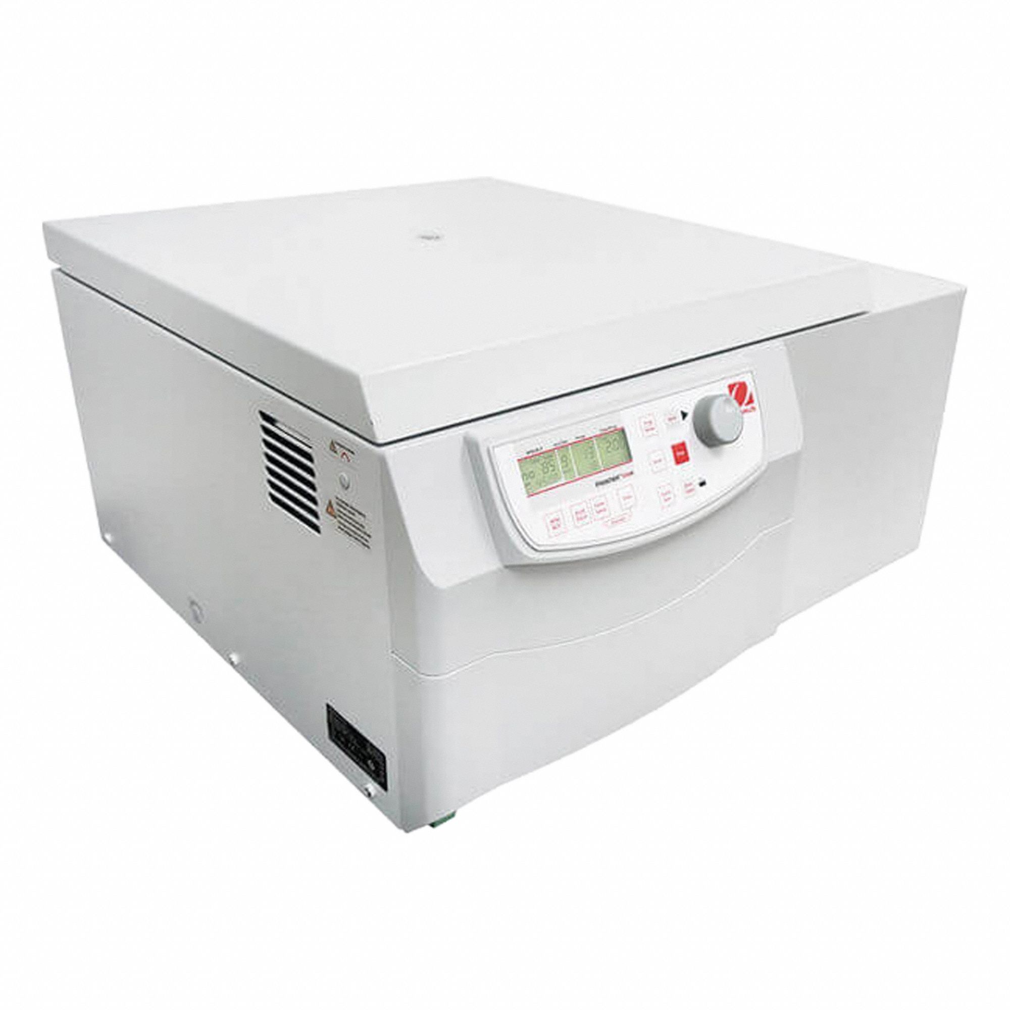 OHAUS Centrifuge: FC5916R, Centrifuge, 4 x 750 mL, Programmable, Variable, Digital, Universal, 120 V. Key specifications — Rotor Type: Angled; Brand: OHAUS; Capacity: 4 x 750 mL; Manufacturer Part Number: FC5916R; Voltage: 120 V; Display Type: Digital; For Use With: Universal; Mounting Type: Benchtop.