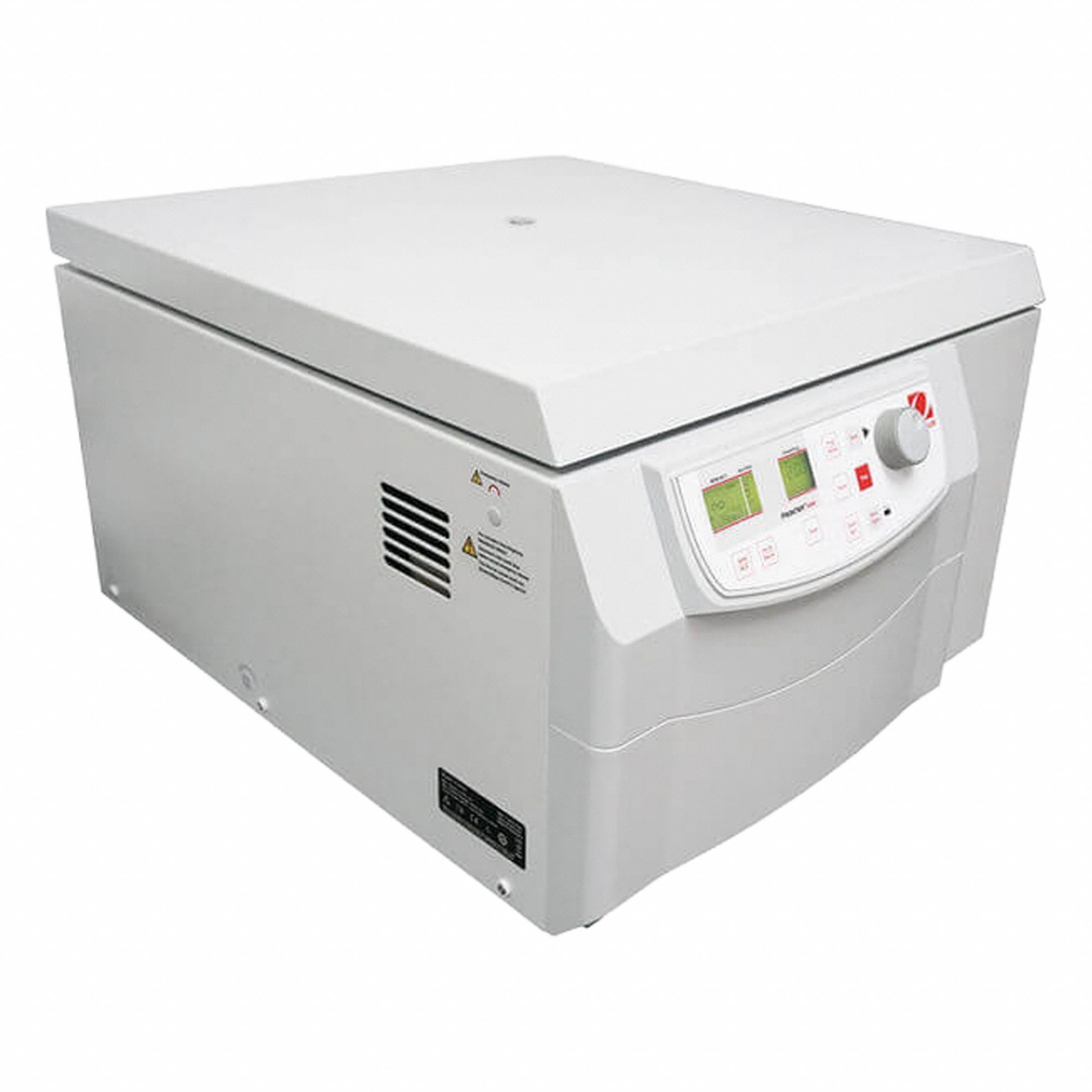 OHAUS Centrifuge: FC5916 120V, Centrifuge, 4 x 750 mL, Programmable, Variable, Digital, Universal. Key specifications — Rotor Type: Angled; Brand: OHAUS; Capacity: 4 x 750 mL; Manufacturer Part Number: FC5916 120V; Voltage: 120 V; Display Type: Digital; For Use With: Universal; Mounting Type: Benchtop.