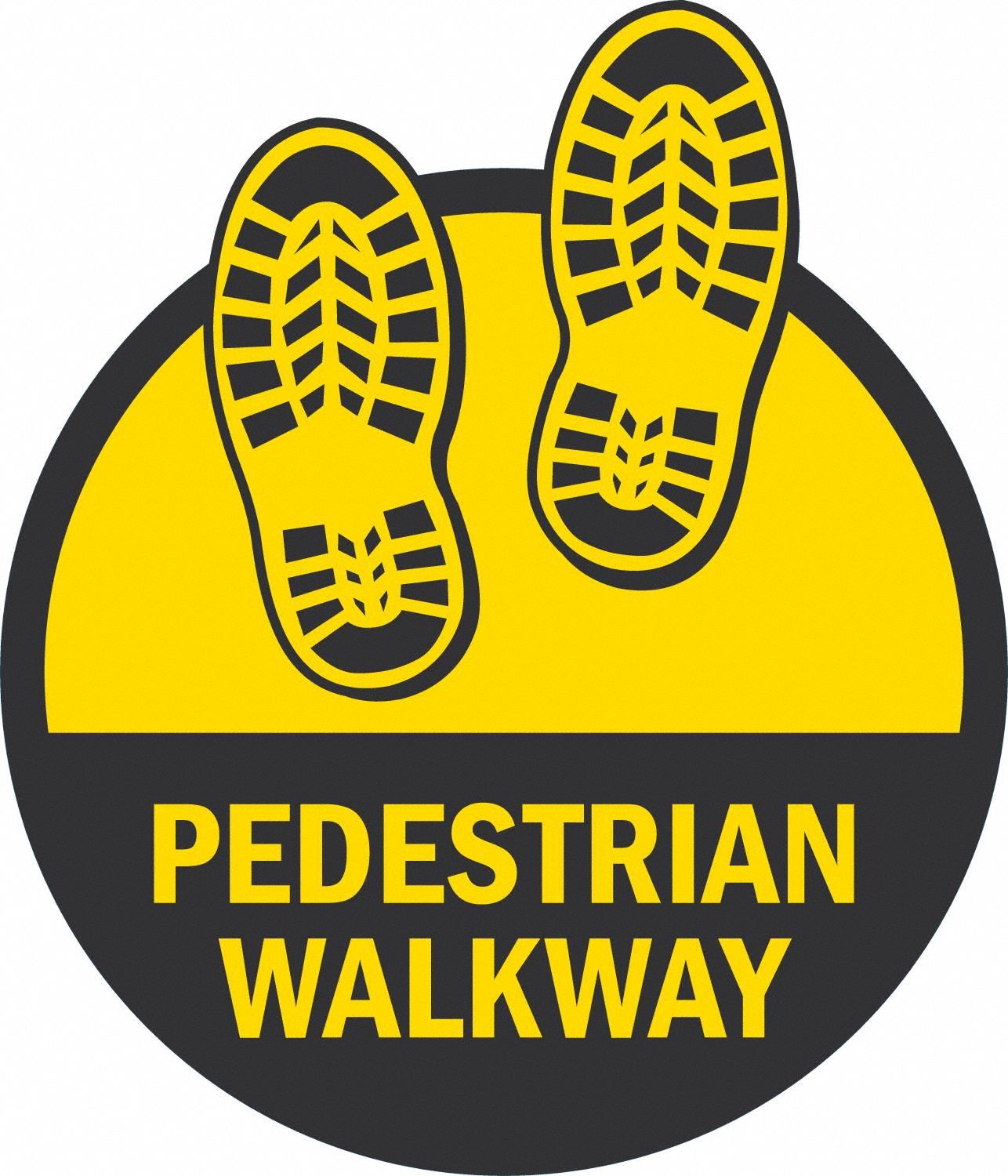 Pedestrian Walkway with Shoeprints