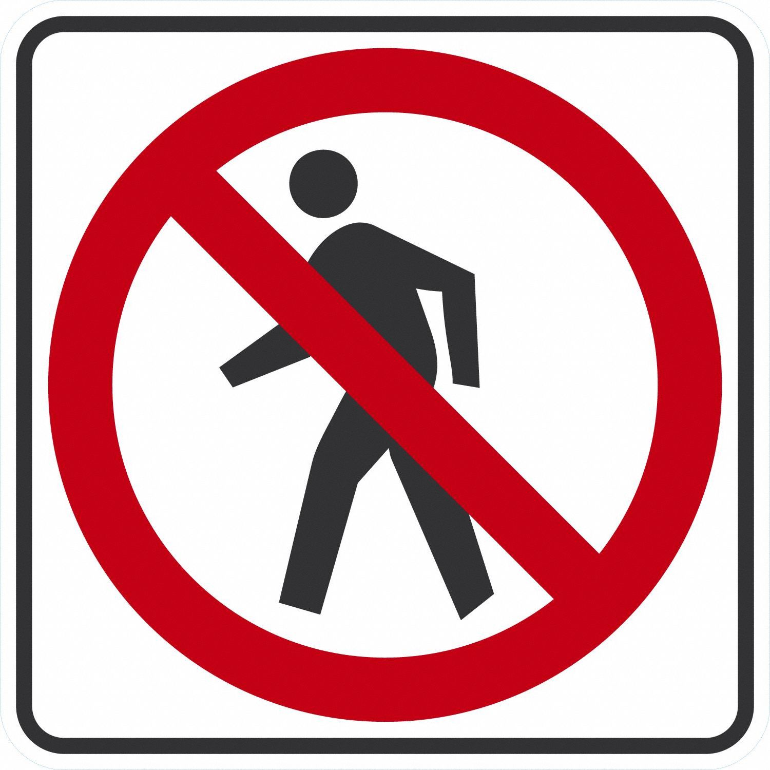 R9-3 No Pedestrian Crossing Symbol