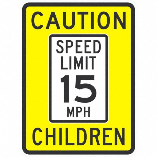 18 in x 24 in Nominal Sign Size (W x H), Aluminum, Traffic Sign ...