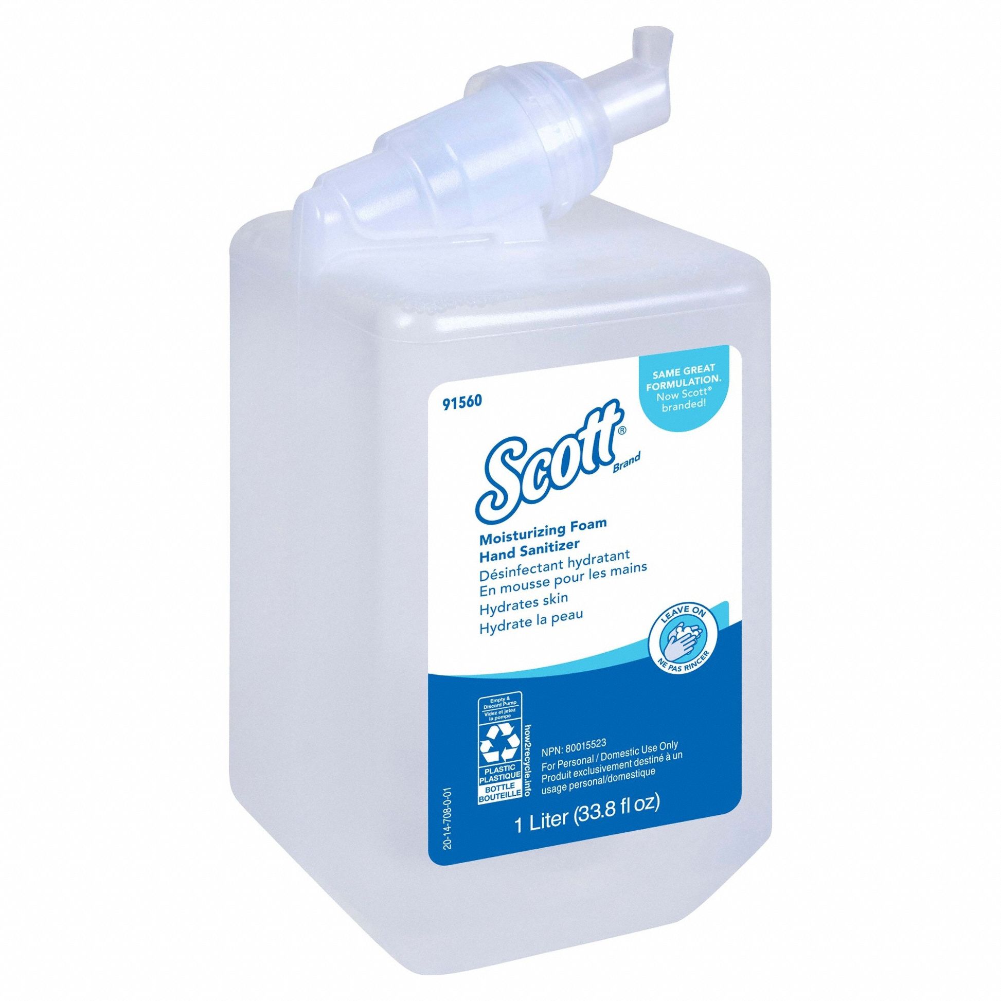 HAND SANITIZER, FOAM, MOIST, 1 L, 6 PK