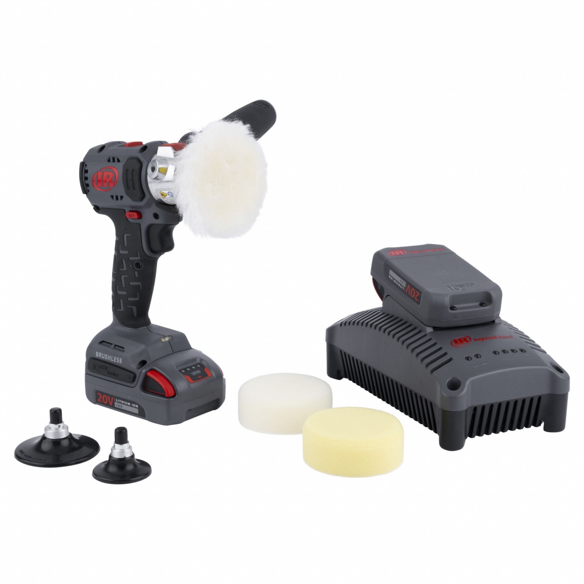 Cordless Polisher Sander: IQV 20V, Battery Included, 2 in_3 in Backing Pad, Rotary