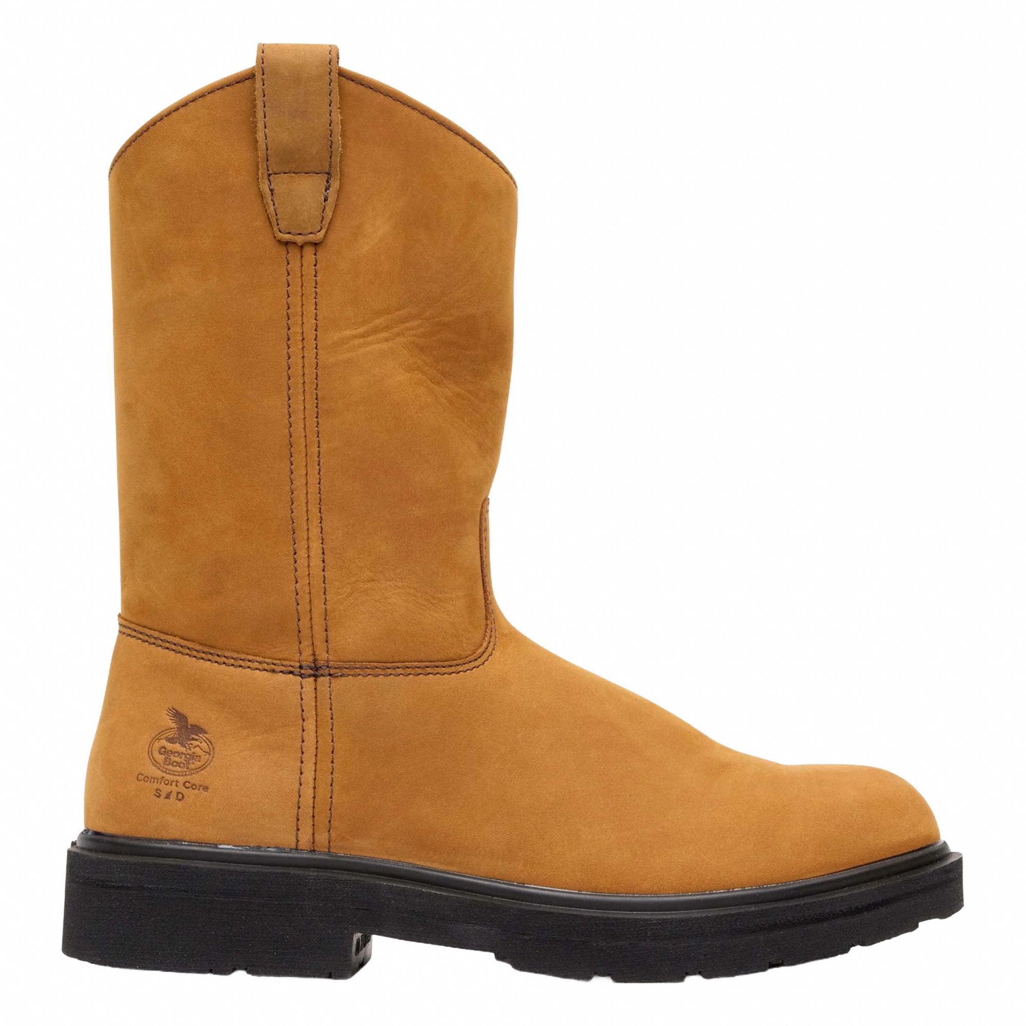 Wellington Boot: Men's, Size 13, M, Brown, Steel Toe Cap, Removable Insole