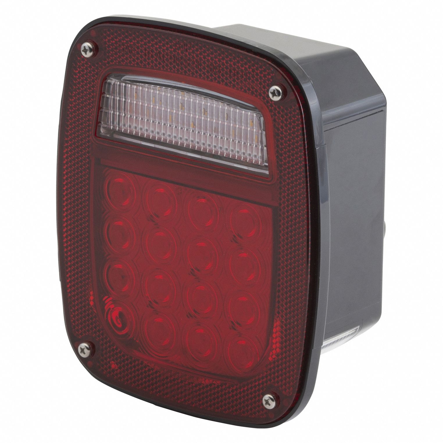 STOP/TURN/TAIL LIGHT, LED, STOP, TURN, AND TAIL COMBO LIGHT, CLEAR/RED, SQUARE, STUD, G5092-5