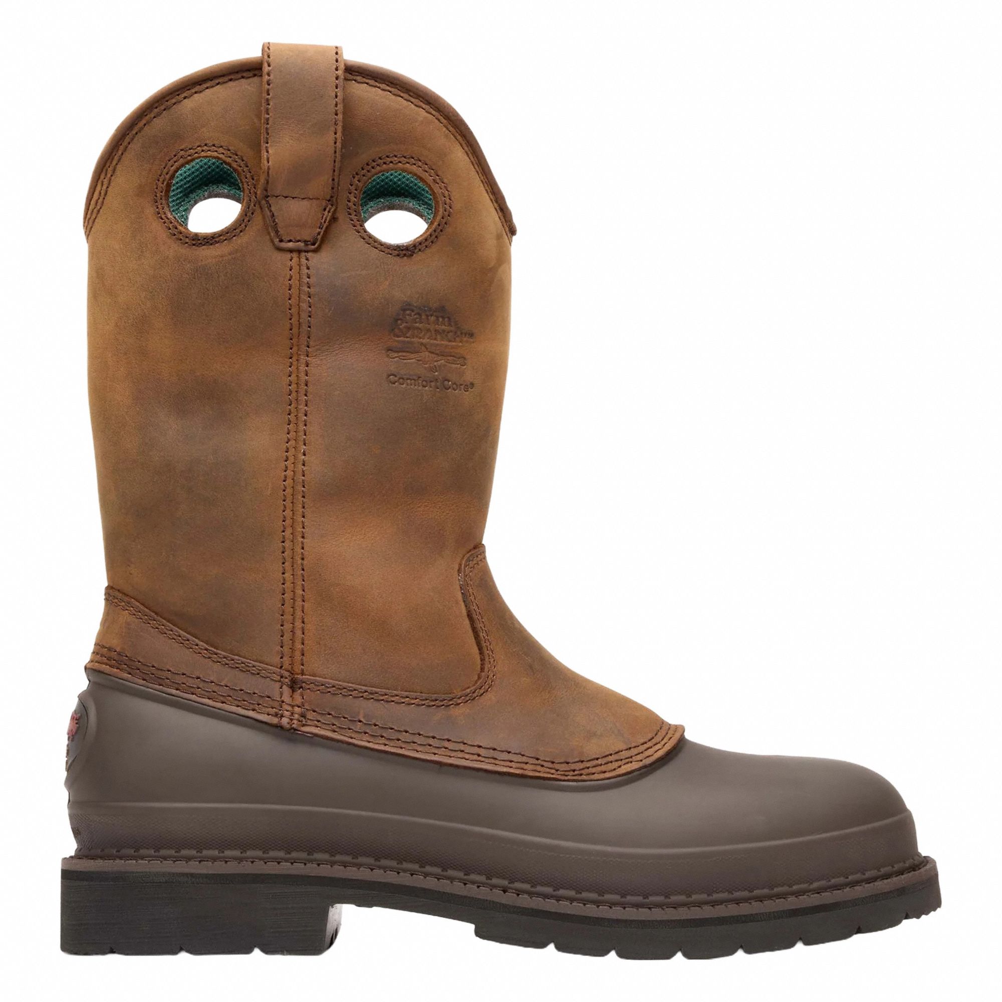 Wellington Boot: M, 10 1/2 Size, Brown, Wellington Boot, G5514