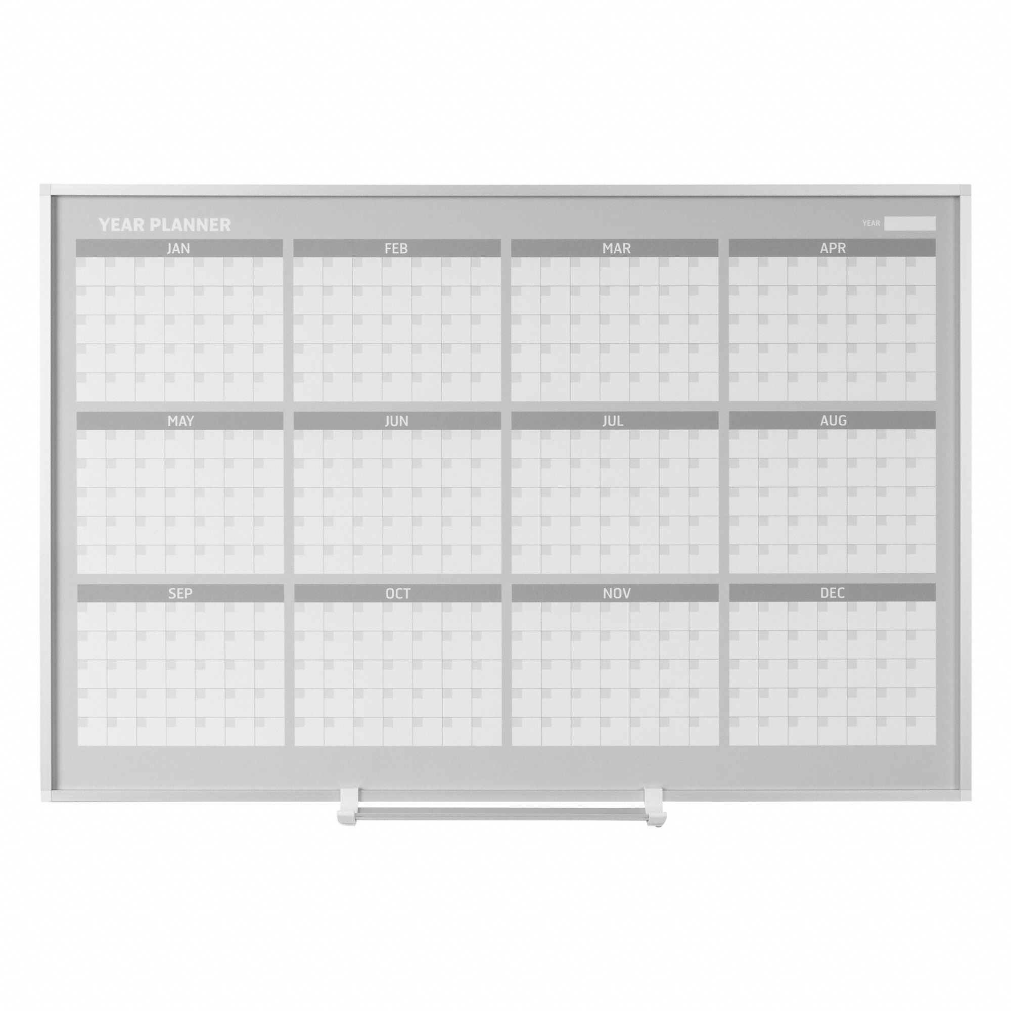 Calendar Planning Board: 36 3/4 in Board Ht - Side 1, 47 3/4 in Board Wd - Side 1, Steel, Not Adj