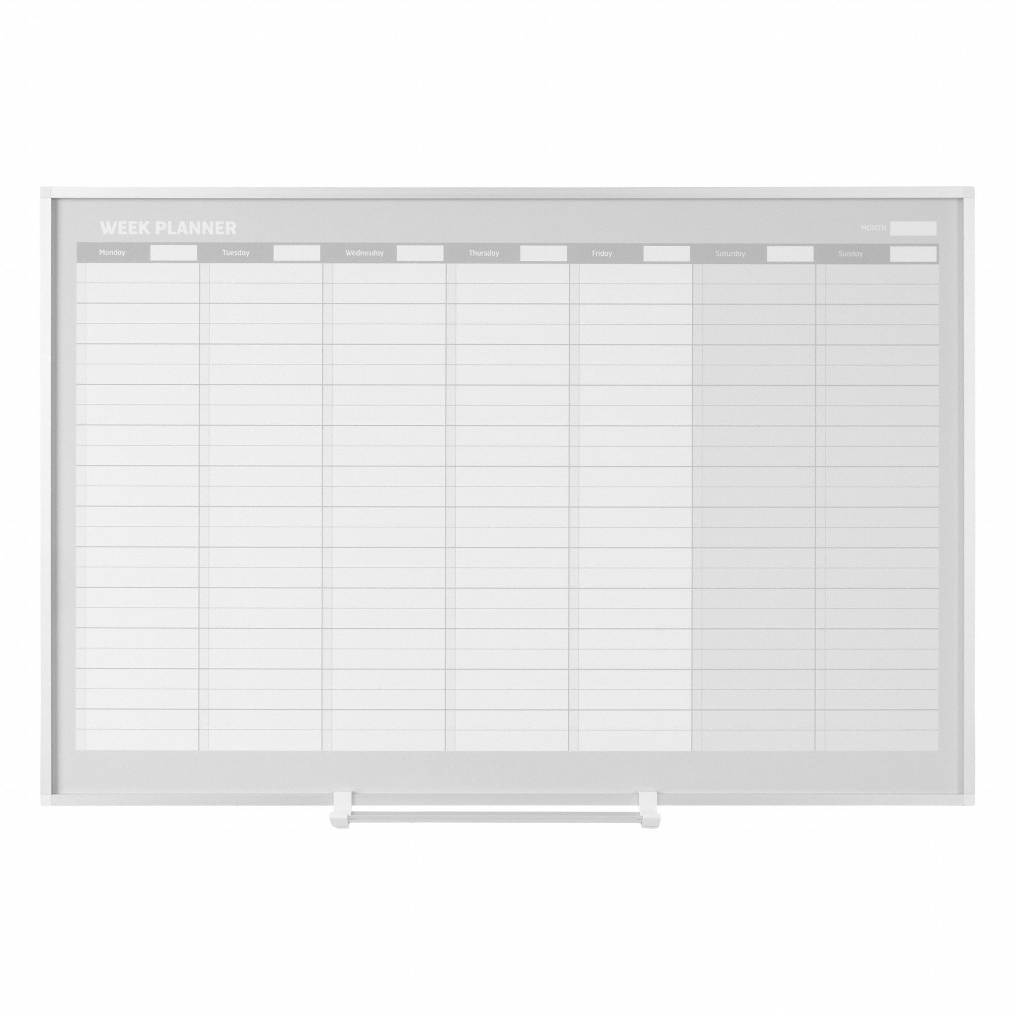 Calendar Planning Board: 23 3/4 in Board Ht - Side 1, 35 3/4 in Board Wd - Side 1, Steel, Not Adj
