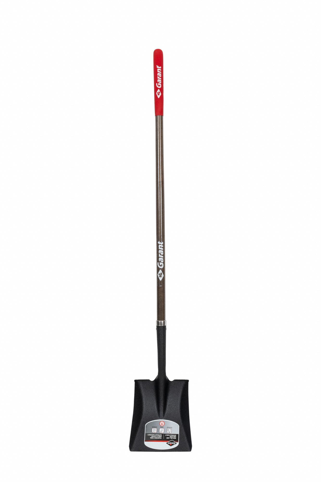 SHOVEL, SQUARE POINT, LONG HANDLE, 61-1/2 X 9-1/2 IN, STEEL/WOOD