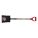 SHOVEL, SQUARE POINT, D-HANDLE, 43-1/2 X 9-1/2 IN, STEEL/WOOD, 6 UNITS