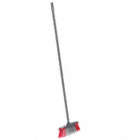 UPRIGHT BROOM, MEDIUM, RED/GRAY, 12 1/2 IN W/48 IN HANDLE, SYNTHETIC/PLASTIC/METAL