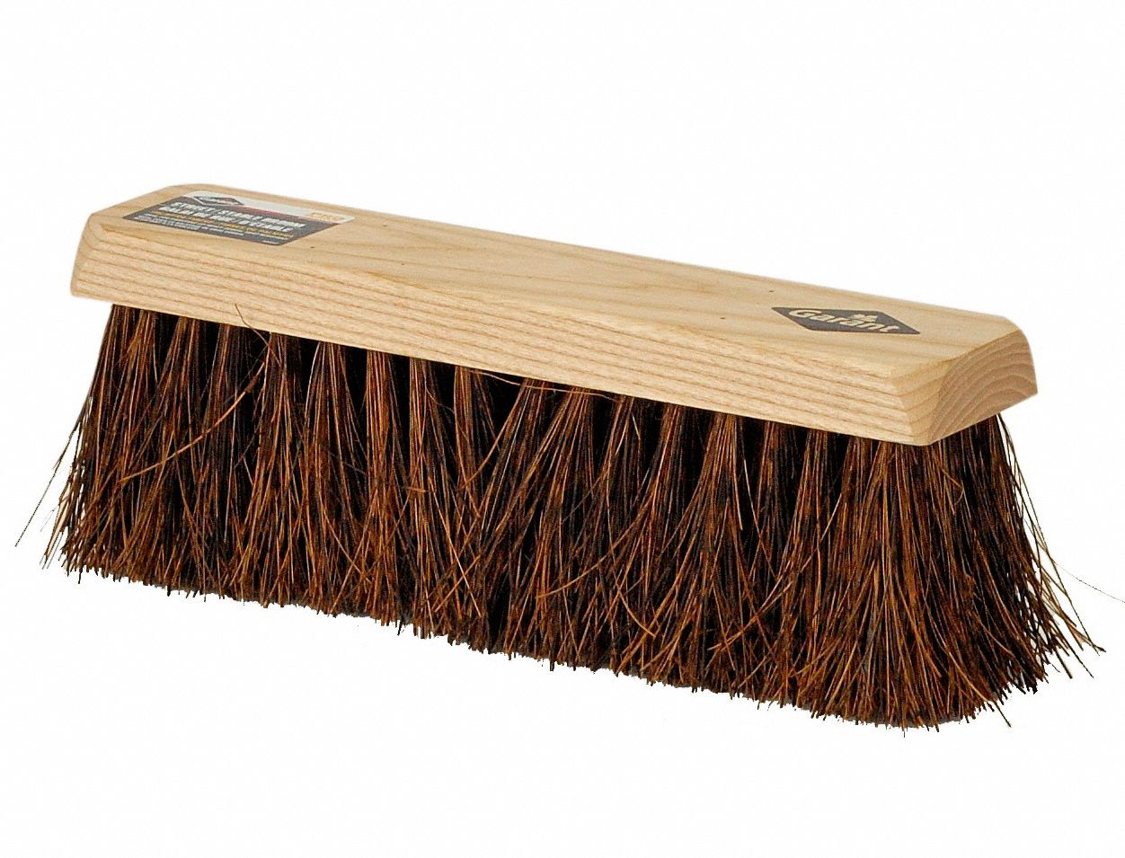 STREET BROOM HEAD, HEAVY, CHEMICAL-RESISTANT, BROWN, 14 IN FACE, PALMYRA/WOOD