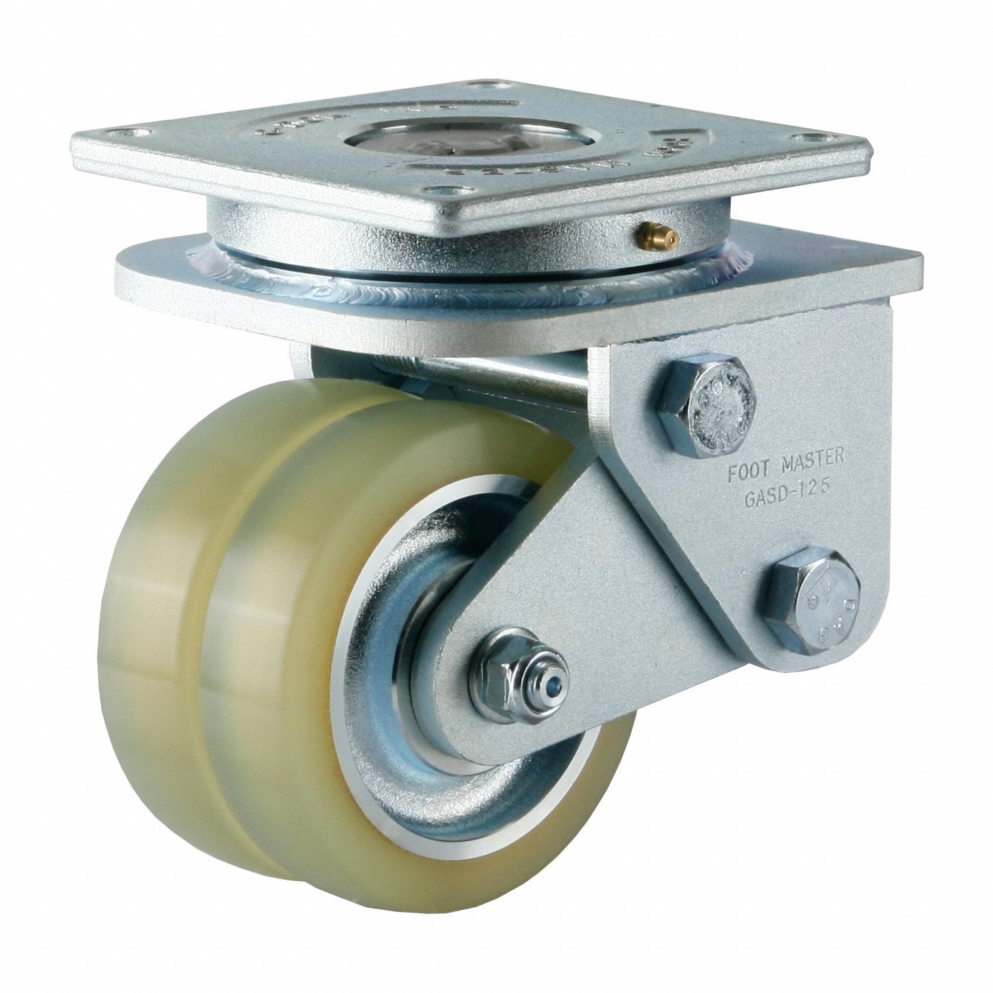 FOOT MASTER, 125 mm Wheel Dia, 970 lb, AGV and AMR Swivel Plate Caster ...