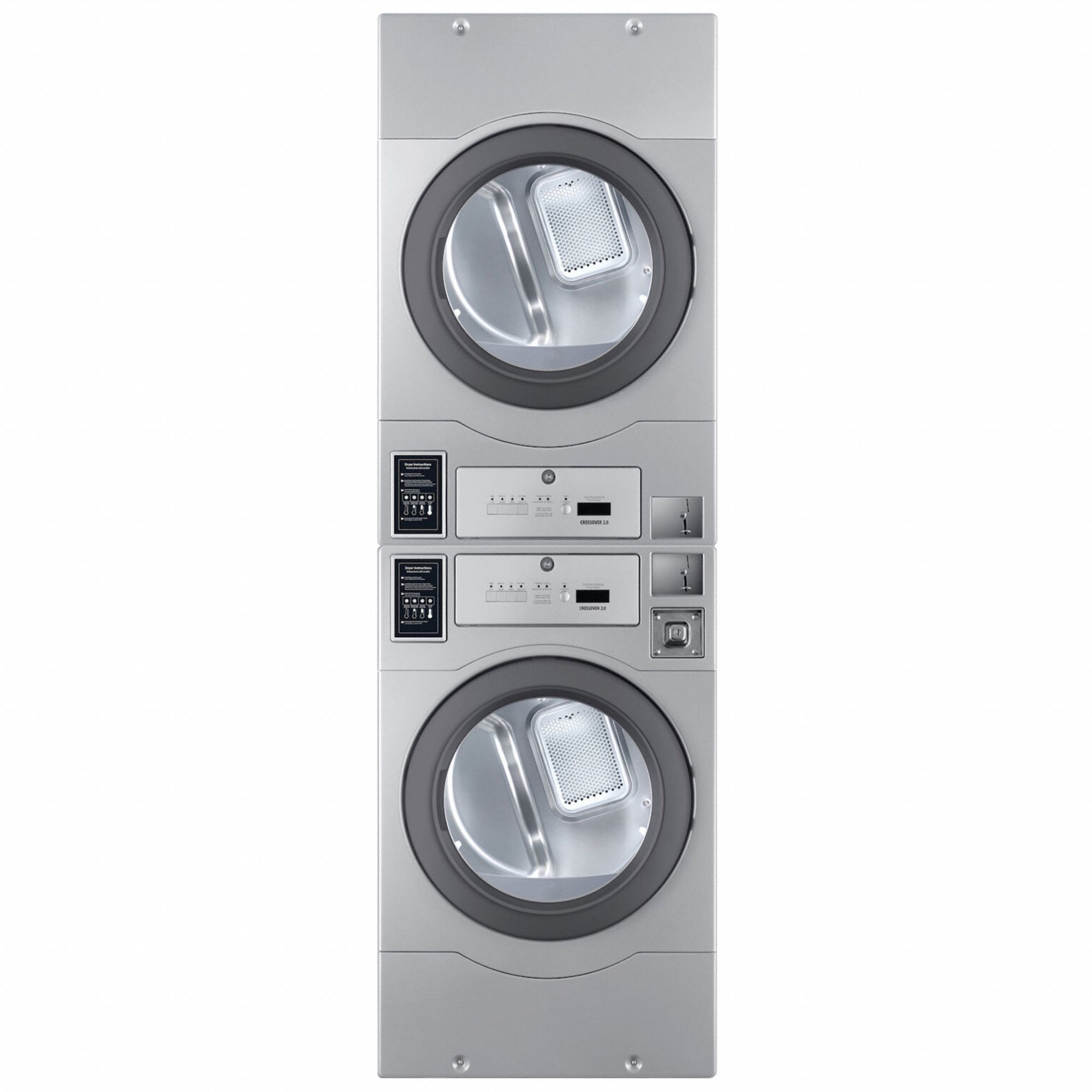 Dryer: Gas, Stainless Steel, 7 cu ft Capacity