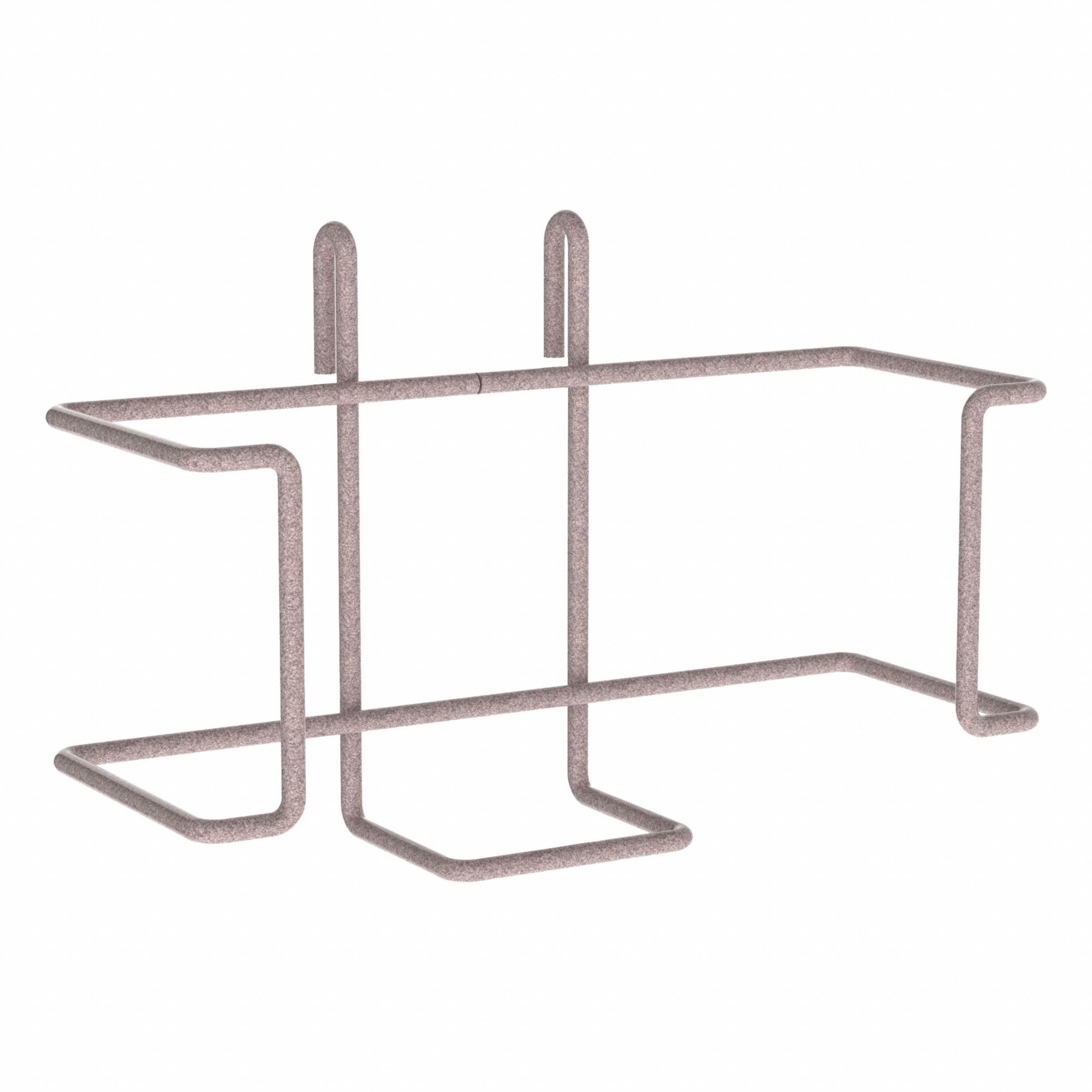 Glove Box Holde: 10 5/8 in x 4 3/4 in x 7 in, Steel, Epoxy, Gray