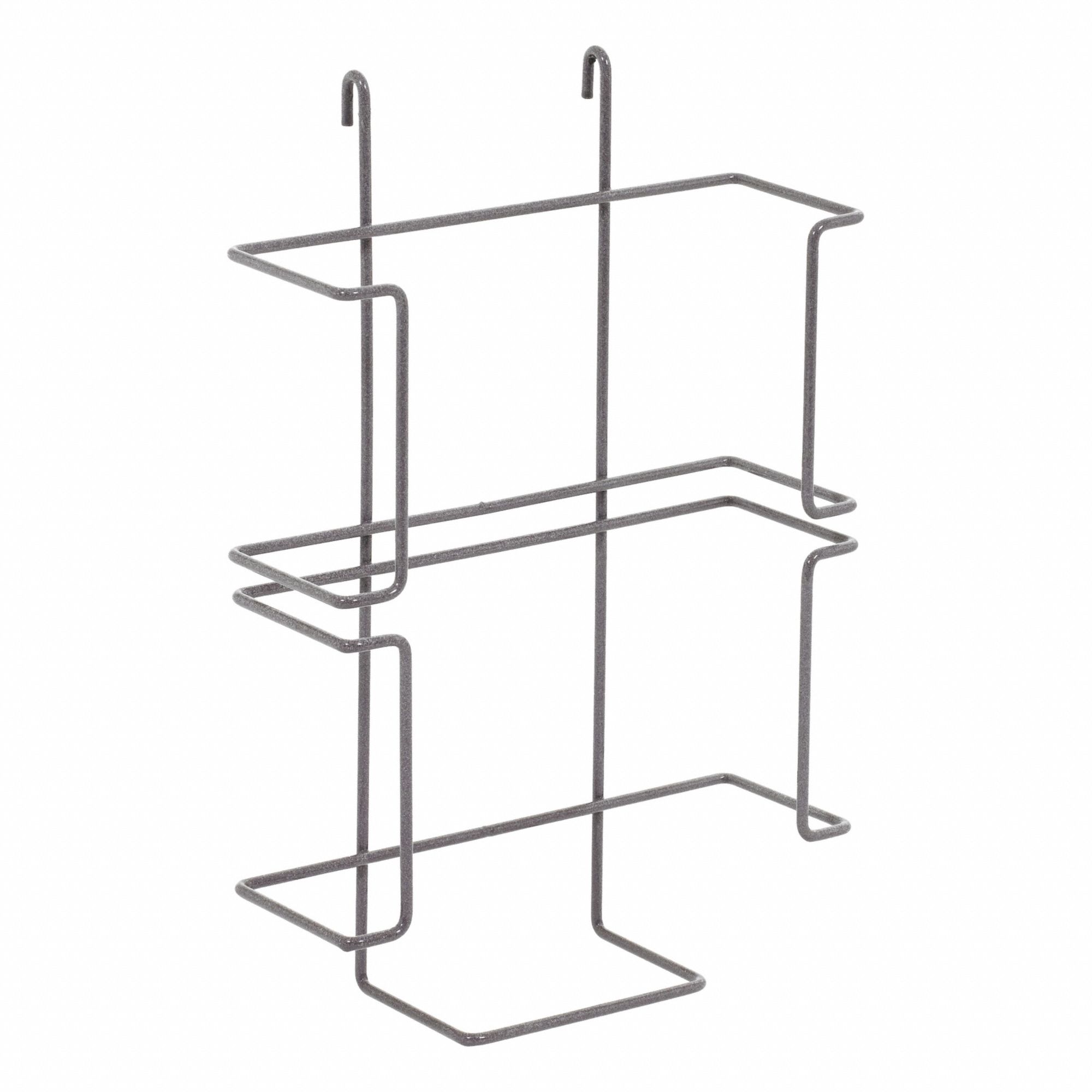 Glove Box Holde: 10 5/8 in x 4 3/4 in x 19 3/4 in, Steel, Epoxy, Gray