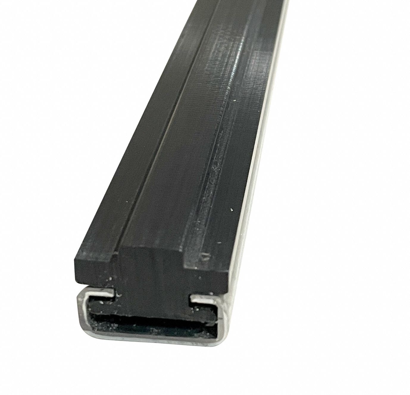 Chain Guide: For Chain # 60, Single Pitch, Black UHMWPE, Galvanized Steel, C5