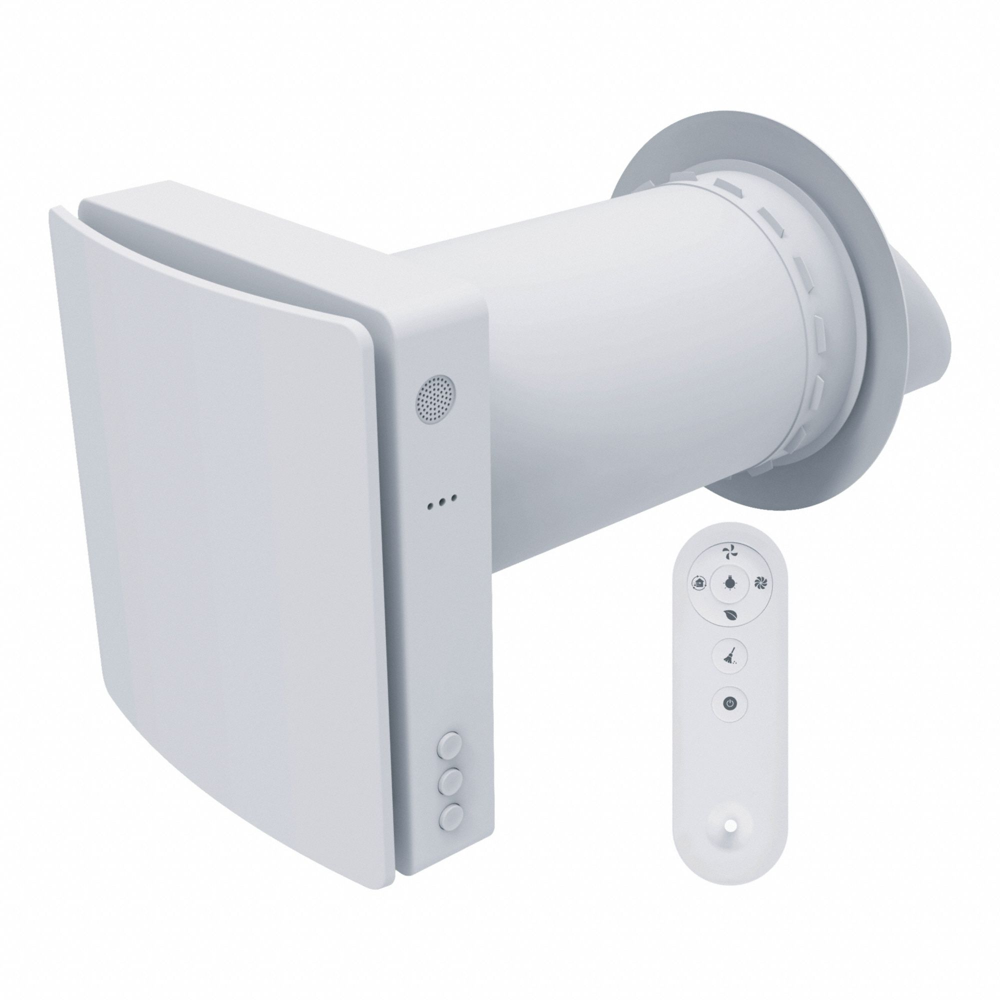 Energy-Recovery Ventilator: Side Port, 29.4 cfm @ 0.400 in SP, 90% Max. Efficiency, 3 Speed