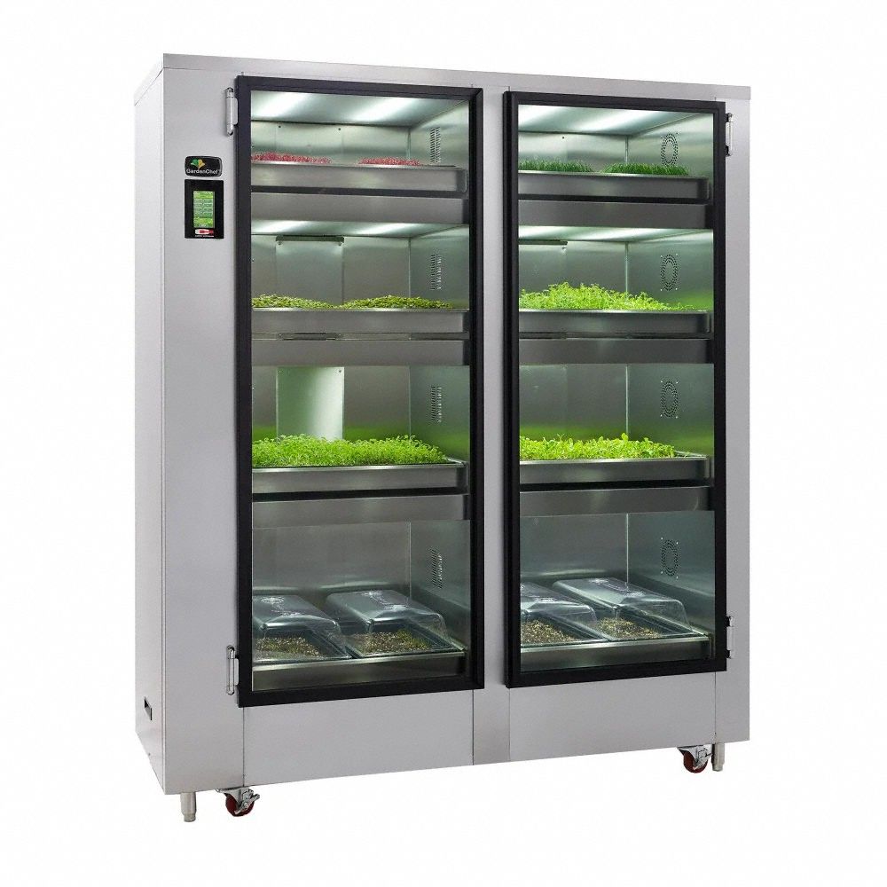 Herb and Microgreen Growing Cabinet: 28 1/4 in Overall Dp, 8 Shelves, 79 in Overall Ht
