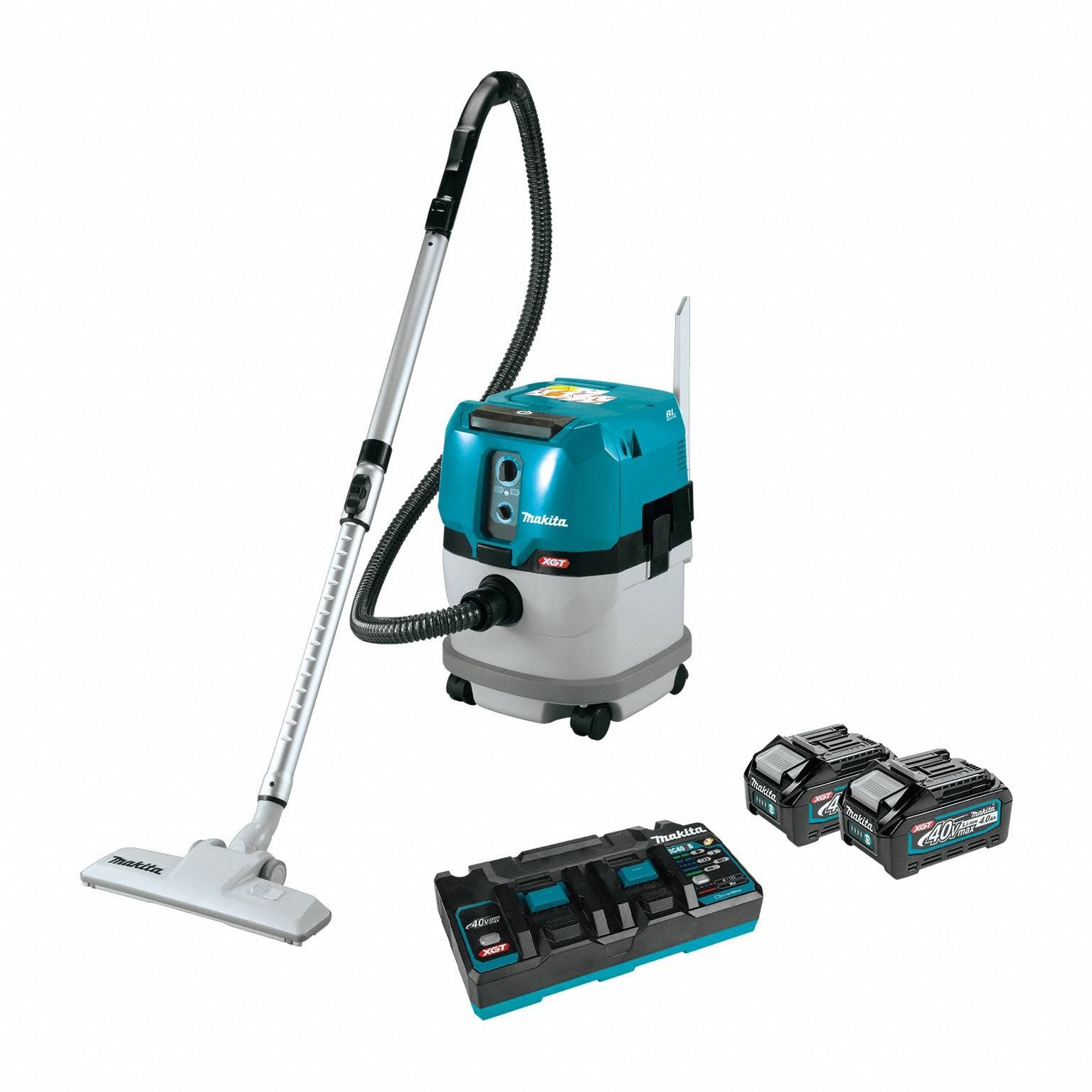 Portable Cordless Shop Vacuum Kit: Cordless, Std, Dry/Wet, 4 gal Tank, (2) Batteries/Charger