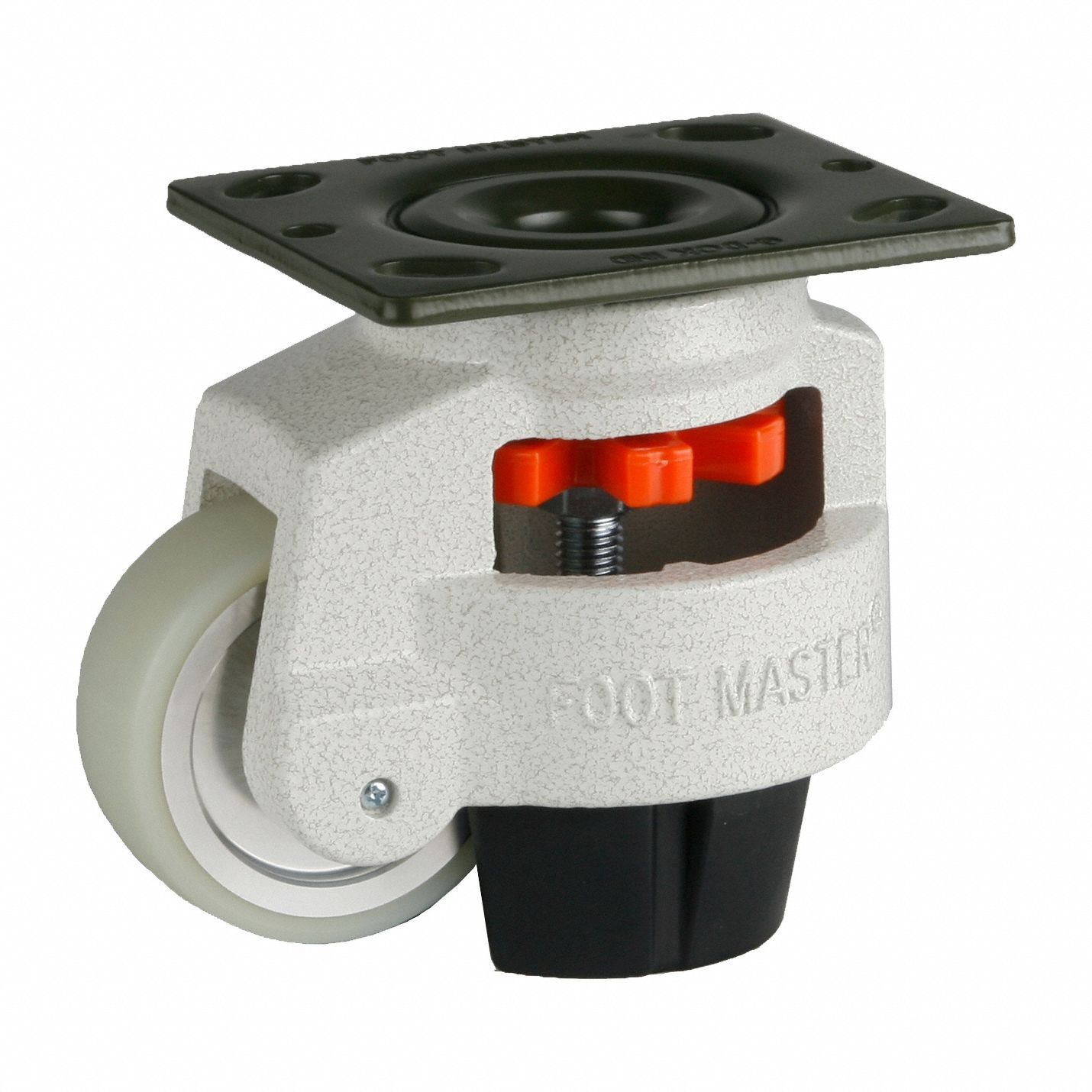 FOOT MASTER, 75 mm Wheel Dia., 1,764 lb, Leveling Plate Caster - 819TL4 ...