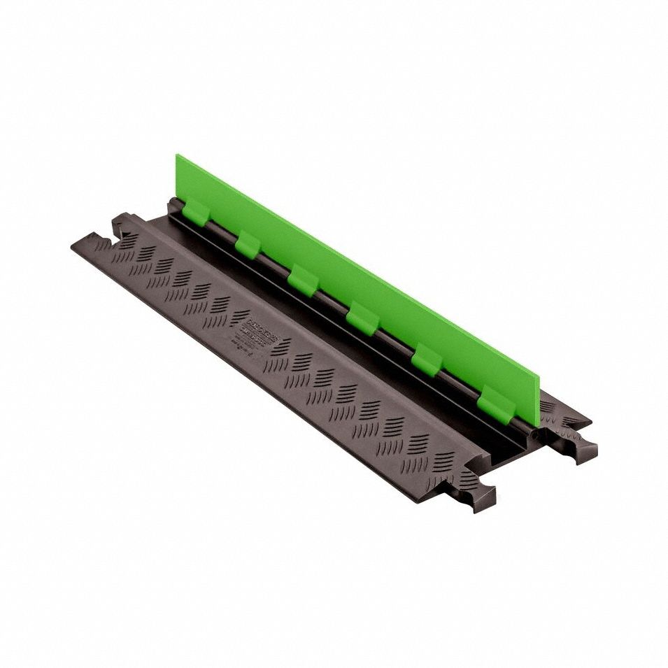 HI-VIZ CABLE PROTECTOR: 1 Channels, 3/4 in Max Cable Dia, 27 1/4 in Wd, 1 1/4 in Ht, 36 in Lg