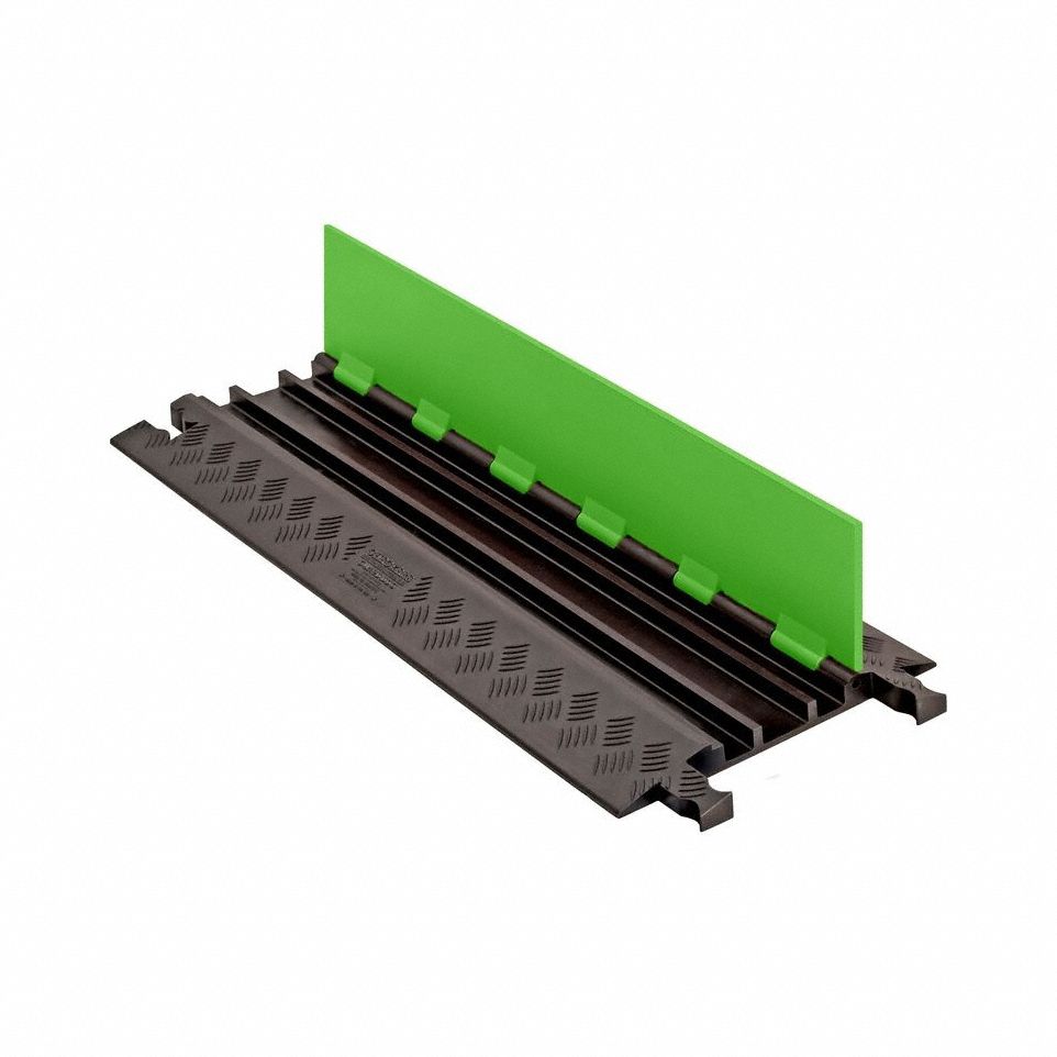 HI-VIZ CABLE PROTECTOR: 3 Channels, 3/4 in Max Cable Dia, 30 1/4 in Wd, 1 1/4 in Ht, 36 in Lg