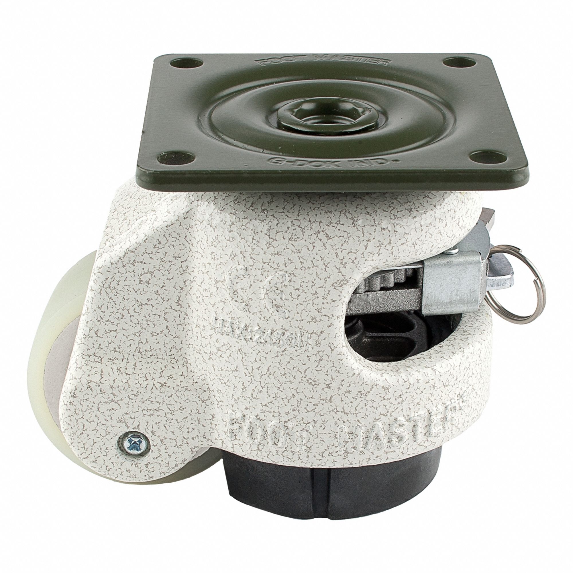 Plate Caster: Polyurethane Tread, 50 mm Wheel Dia, 82 mm Mounting Ht, Medium Duty