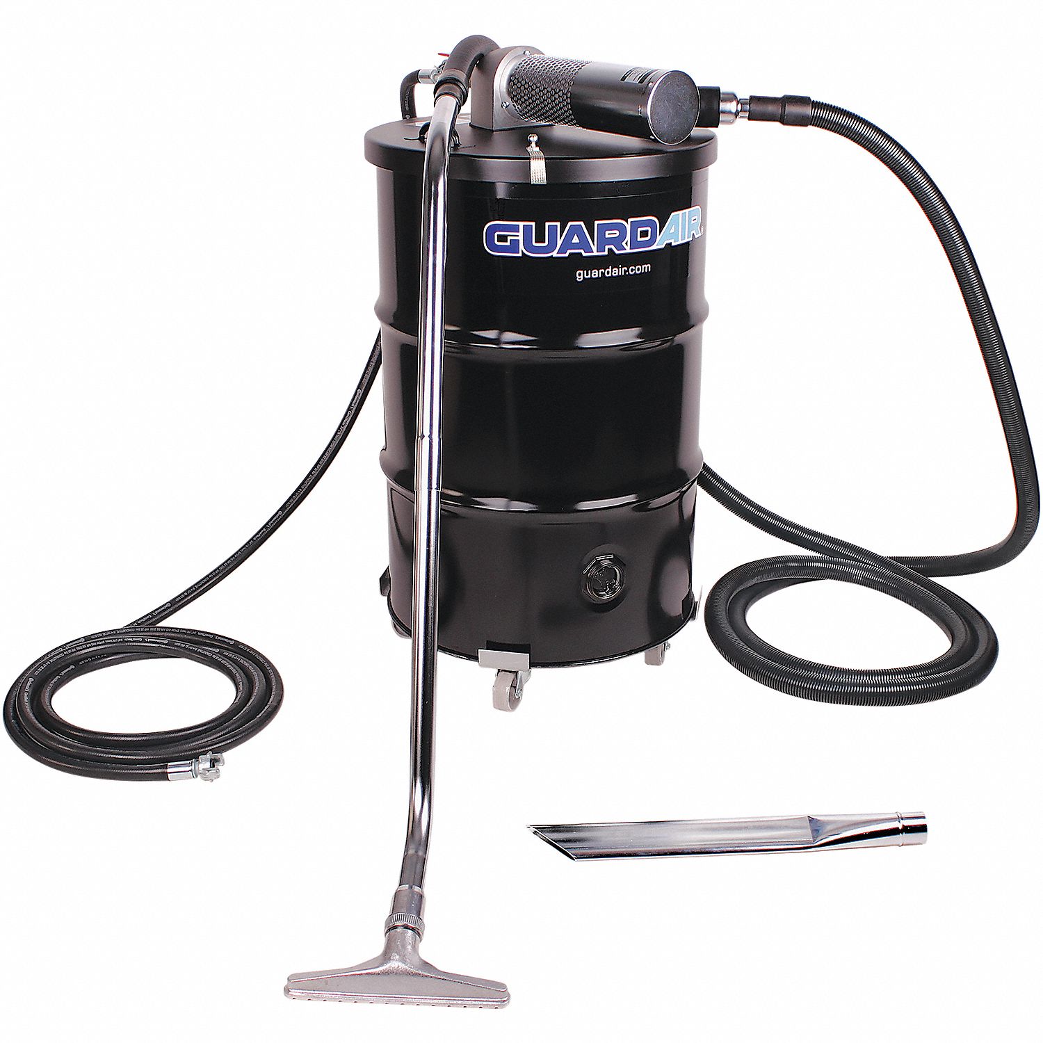 Guardair Pneumatic Static Conductive Drum Vacuum 55 Gal Tank Size Steel 1 12 In Vacuum Hose