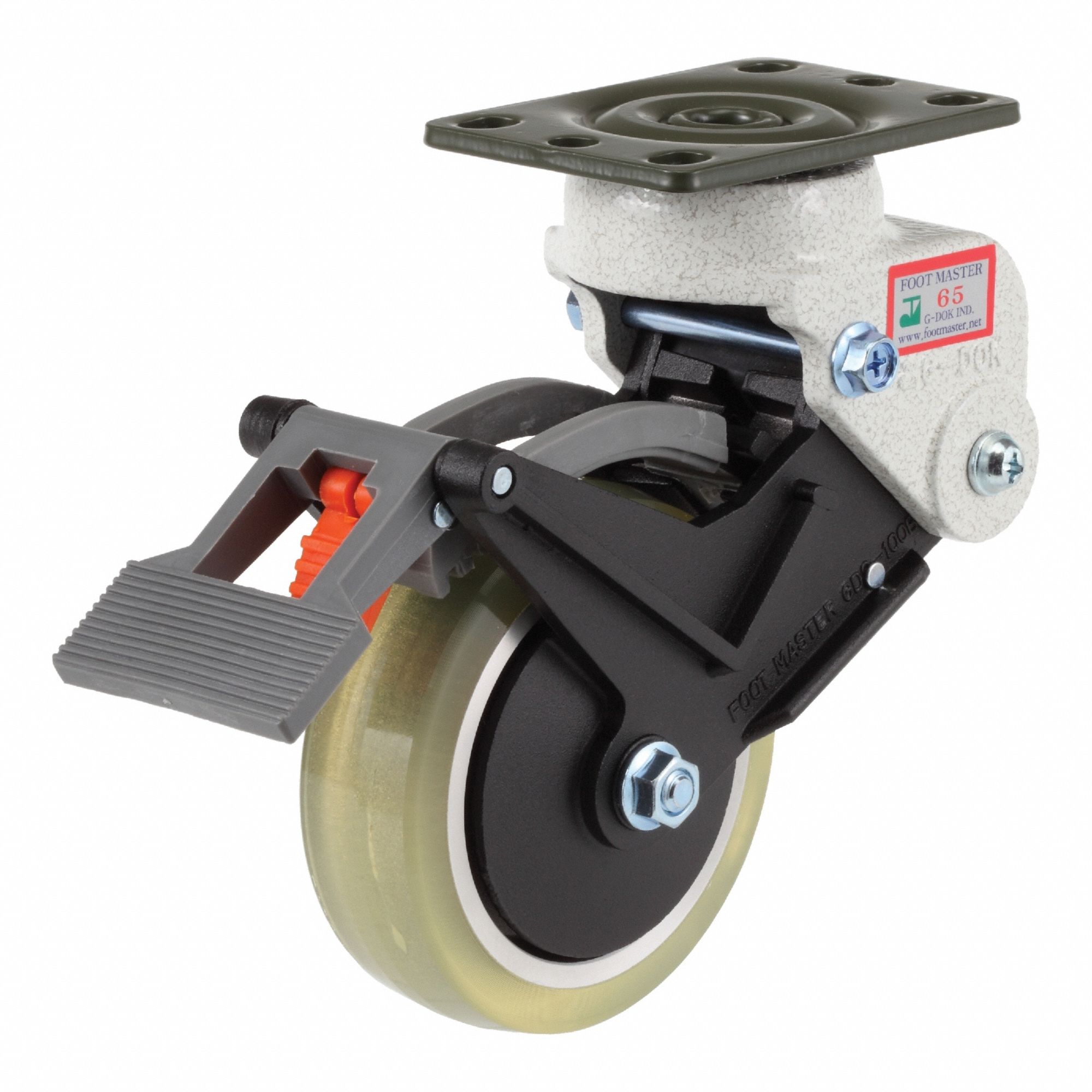 FOOT MASTER, 100 mm Wheel Dia., 220 lb, Plate Caster - 819TW2|GDS-100 ...