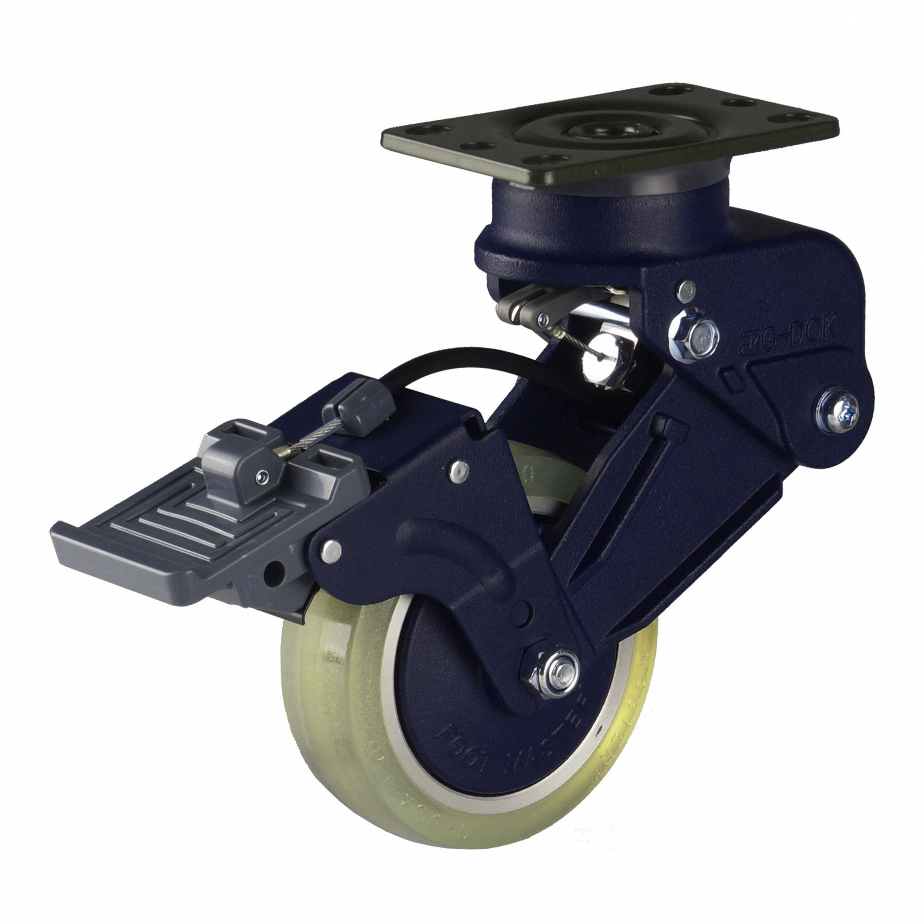 FOOT MASTER, 100 mm Wheel Dia., 220 lb, Plate Caster - 819U22|GDSB-100 ...