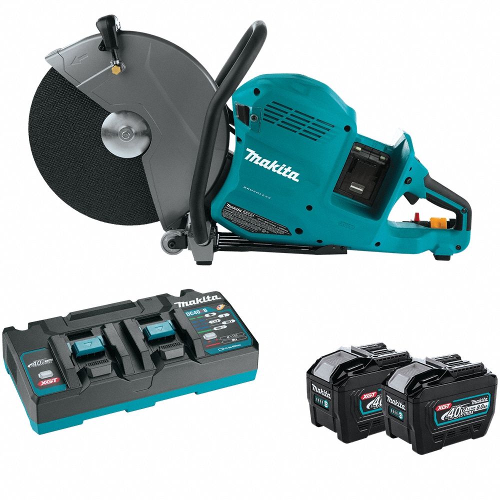 Power Cutter Kit: 14 in Blade Dia., Wet/Dry, 5 in Max. Cutting Dp, 5, 300 RPM Max. Blade Speed