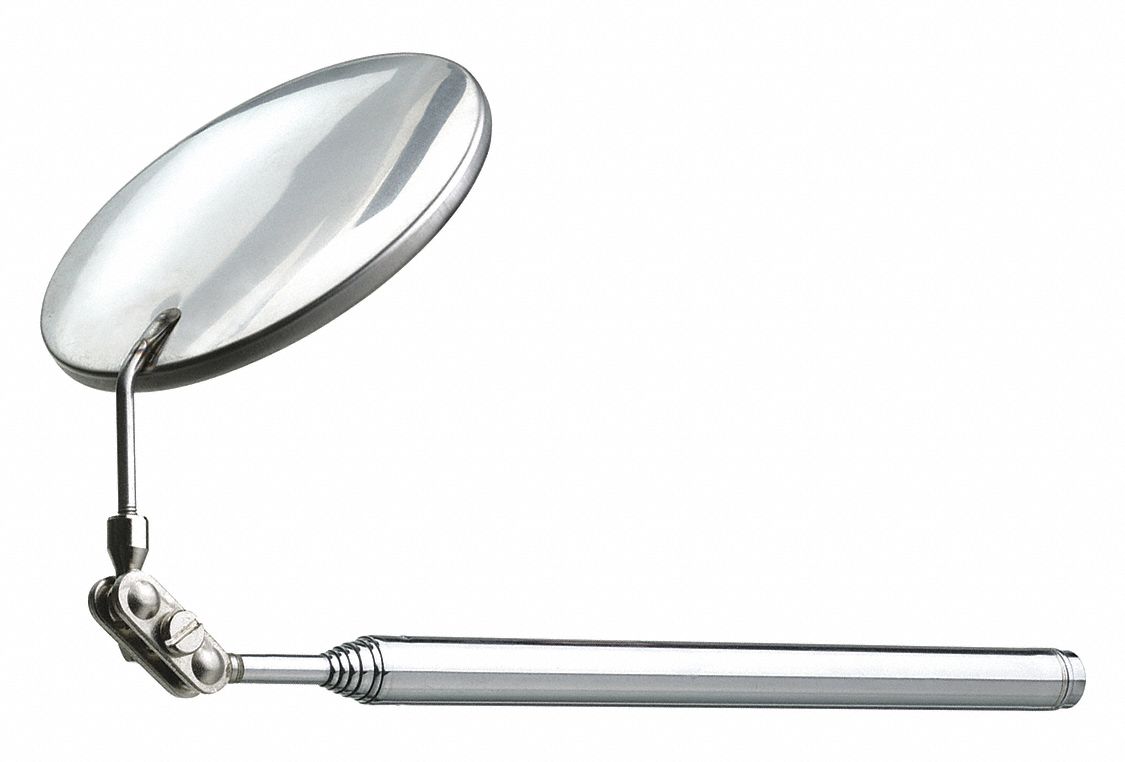 GEDORE INSPECTION MIRROR, TELESCOPING, ROUND, 26 IN L, BASE 5 IN