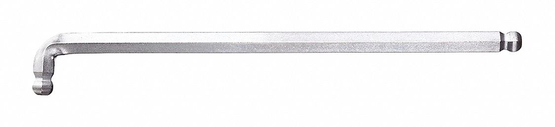 HEX KEY, METRIC, 25 °  ANGLE, SILVER, TIP 1.5 MM, L-HANDLE 2/3 IN L, CV STEEL