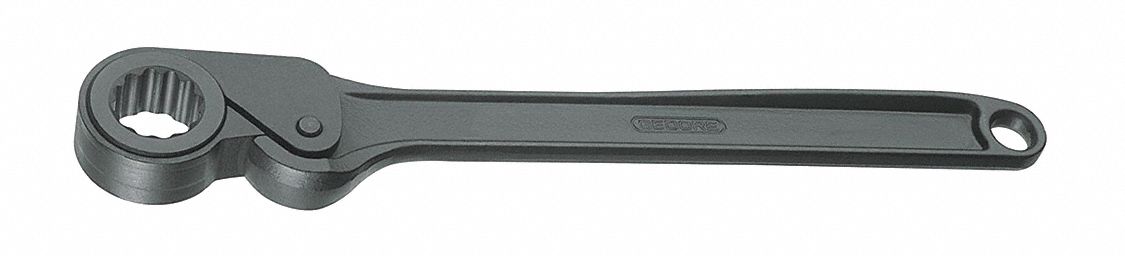 GEDORE BOX END WRENCH, STRAIGHT, SINGLE END, 12 POINTS, BLACK, OVERALL ...
